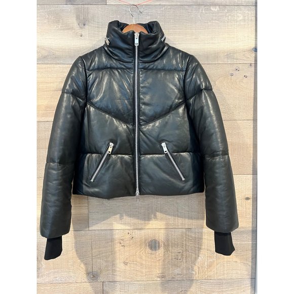 Walter Baker Jackets & Blazers - NWOT WALTER BAKER Edwina Lamb Leather Puffer Jacket Size S